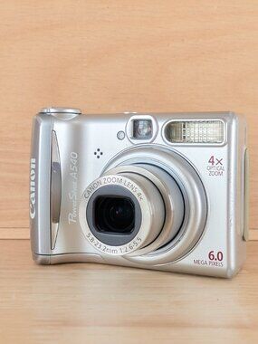 Canon PowerShot A540 6MP Digital Camera Silver Tested Working